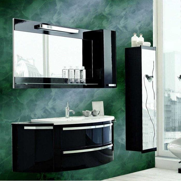 גרסה של טיח דקורטיבי בהיר בעיצוב חדר אמבטיה