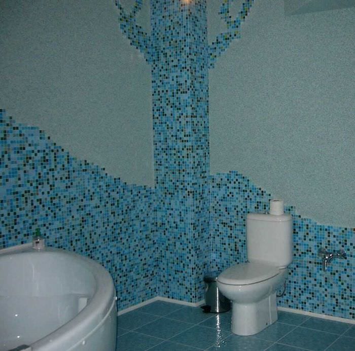הרעיון של טיח דקורטיבי יפה בעיצוב חדר האמבטיה