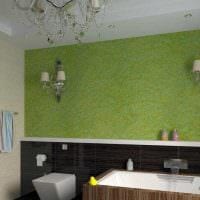 הרעיון של הטיח הדקורטיבי המקורי בעיצוב תמונת חדר האמבטיה