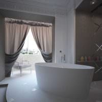 אפשרות של טיח דקורטיבי יפה בתמונת עיצוב חדר האמבטיה