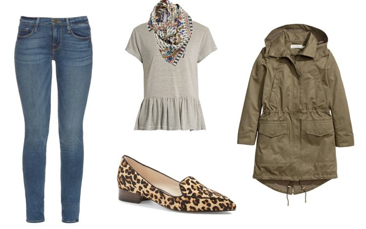 Leopard Print outfits Espadrilles Jakke Jeans Bluse Flæser