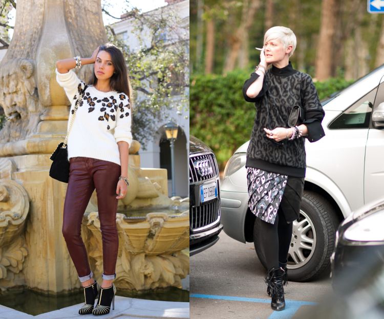 Brug en leopard print sweater outfits spring outfits