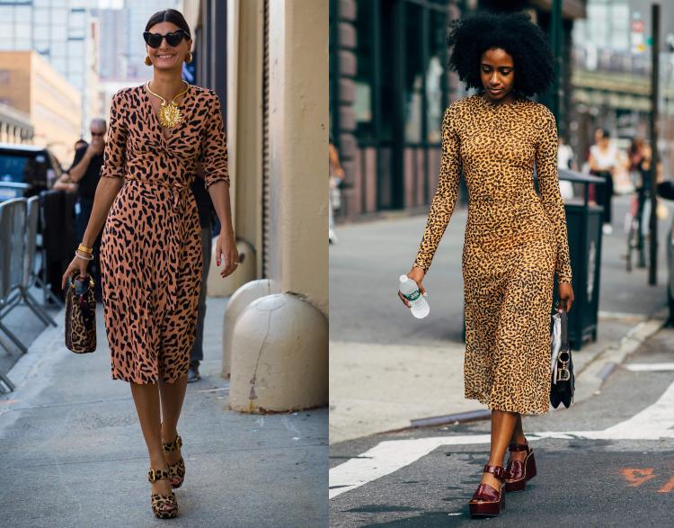 Outfits med leopardprint kjole sommer forår elegant