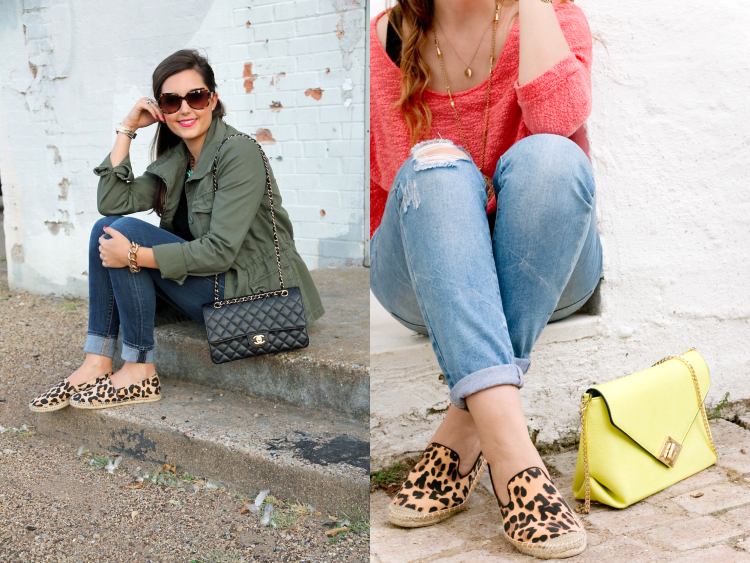 Leopardprint Espadrilles Jeans Spring Neon Yellow Pocket Coral Blouse outfits