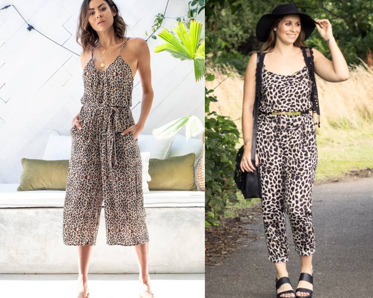 Outfits med leopard print jumpsuit sommertrend 2019