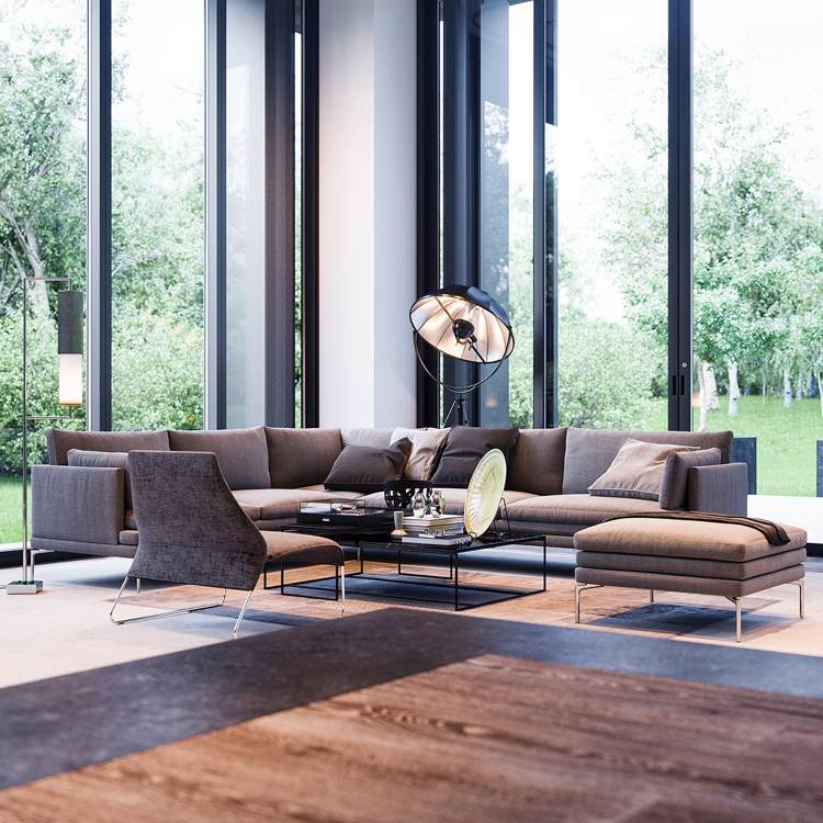 Panoramavindue-fremhæv-stue-have-lys-grå-møbler