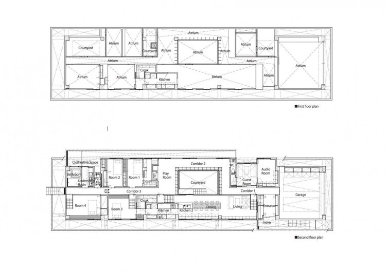 Panoramavindue-indvendig-have-minimalistisk-grundplan-plan-værelse layout-fladt tag hus-by