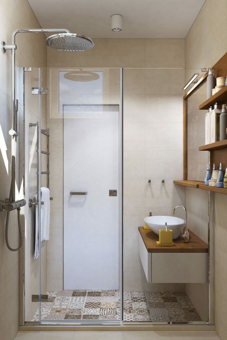 patchwork-fliser-regnbruser hoved-komfort-moderne-badeværelse