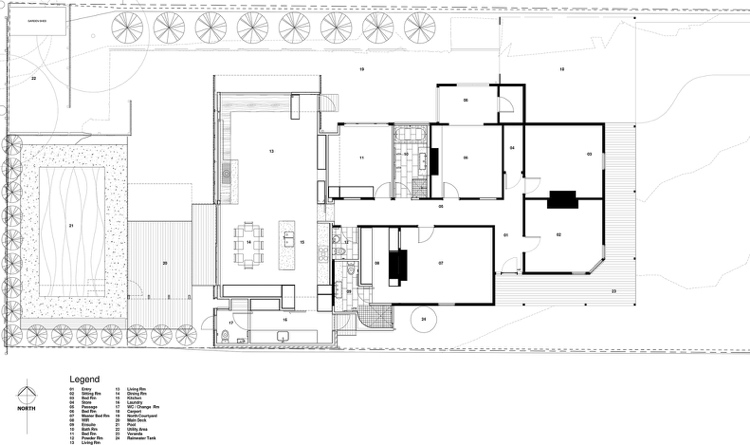 Træpergola Nybyggeri Moderne Australien Blueprint