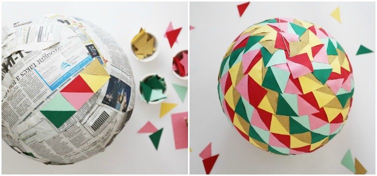 pinata-tinker-papir mache-ballon-geometrisk