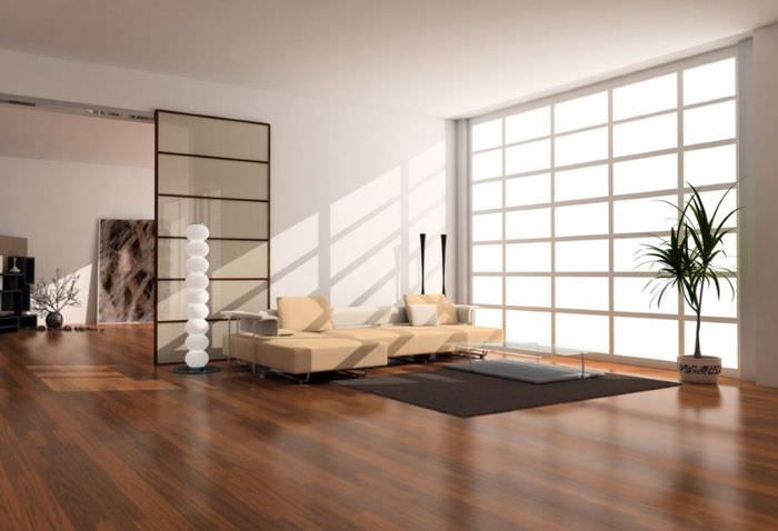 Wohnzimmergestaltung im orientalischen Stil mit Laminatboden