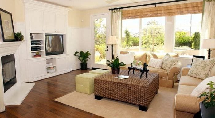 Krb pro světlý a moderní obývací pokoj v bytě