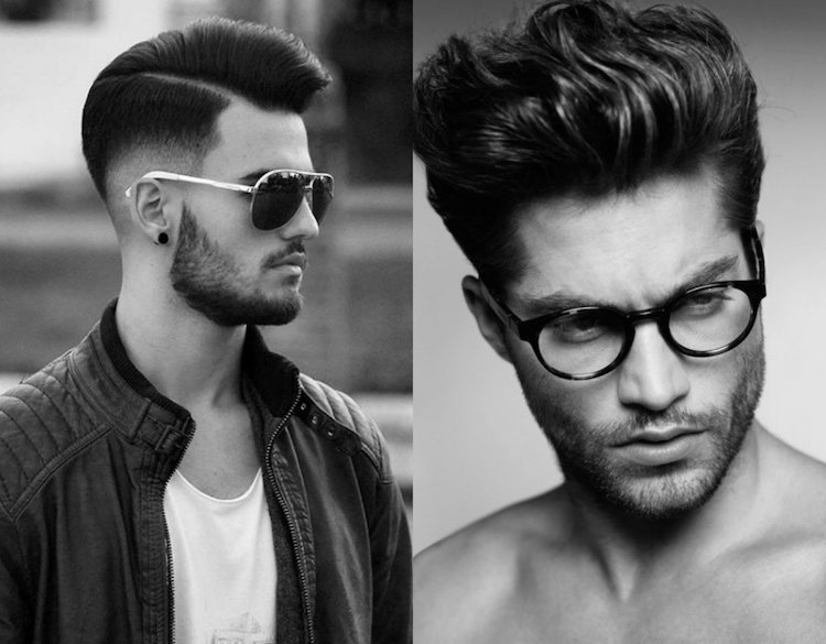 pompadour-frisure-barbermaskine-fade-underskåret-med-afsked-ideer-herre frisurer