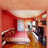 تصميم غرفة النوم باللون الأحمر