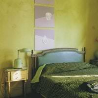 צבע פיסטוק בהיר בפנים צילום חדר השינה