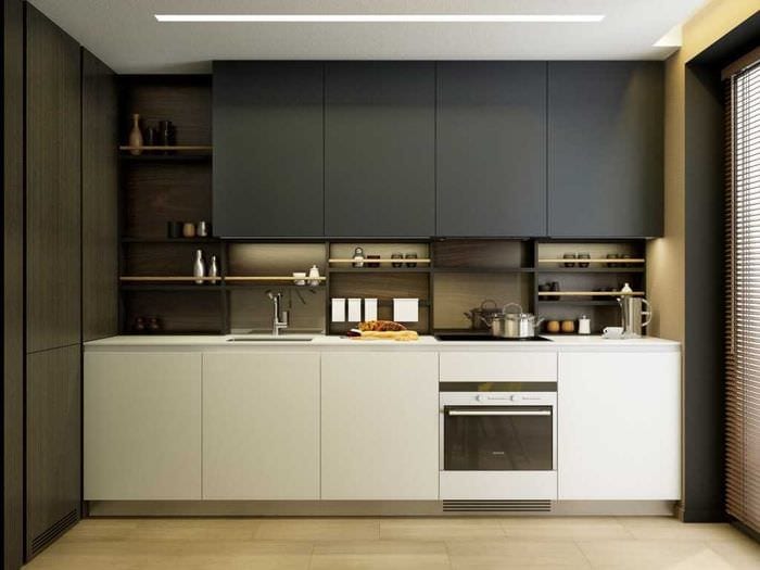 příklad krásného kuchyňského stylu 9 m2