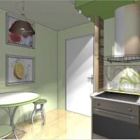 exempel på ett ljust kök interiör 9 kvm foto