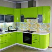 myšlenka jasného designu kuchyně 9 m2 obrázek