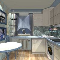 nápad na lehký design kuchyně 9 m2 obrázek
