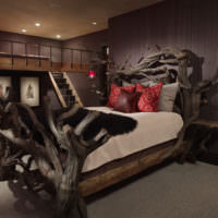 ديكور غرفة النوم بالخشب الطبيعي