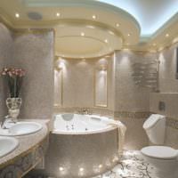 Klasický design kombinované koupelny
