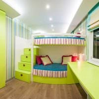představa jasného designu dětského pokoje pro dvě děti foto
