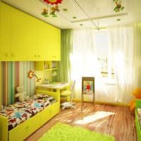představa světlého interiéru dětského pokoje pro dvě děti obrázek
