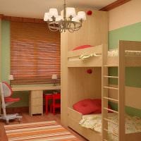 představa jasného designu dětského pokoje pro dvě děti obrázek