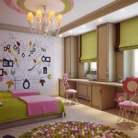 verze světelného stylu dětského pokoje pro dvě děti foto