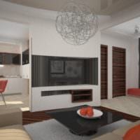 dizajn obývačky v kuchyni