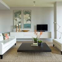 minimalizmus dizajnu obývačky