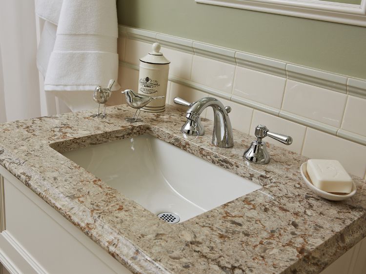 kvarts bordplade badeværelse kvarts komposit badeværelsesmøbler materiale holdbart let at vedligeholde vedligeholdelsesfri håndvask