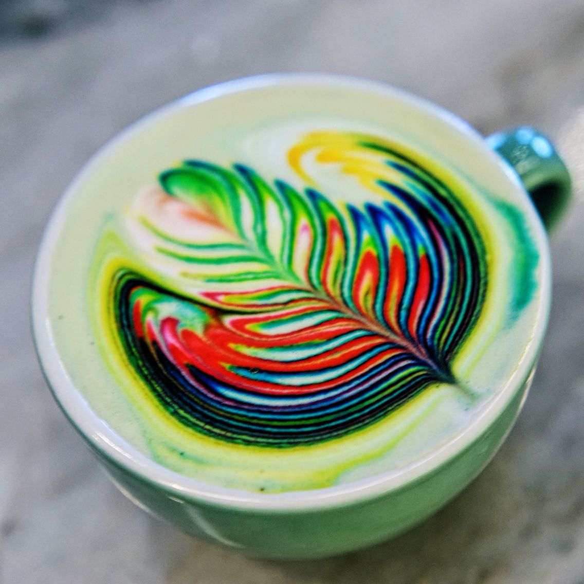 Rainbow Latte Opskrift Cappucino Madfarvning Kaffetype