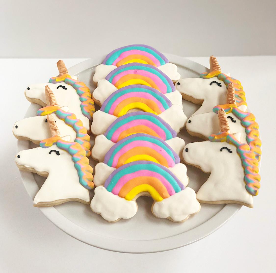 Rainbow Cookies Bage Opskrift Easy Frosting Cookies Idéer