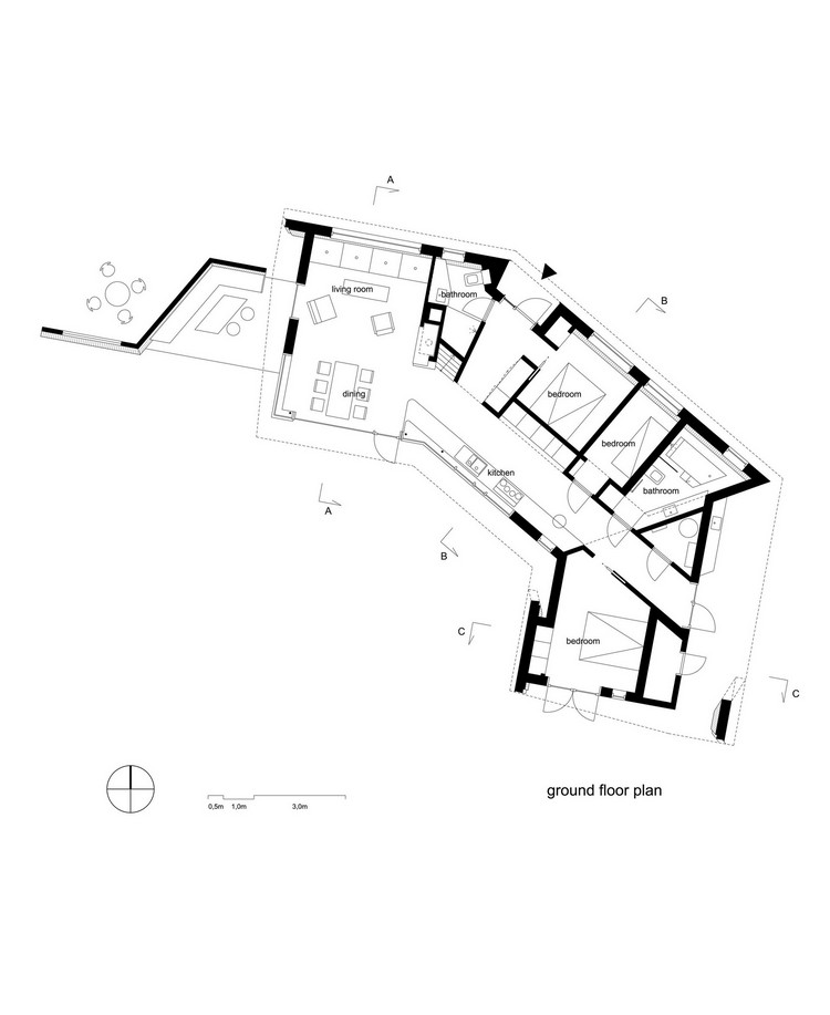 stueetage planløsning værelser distribution