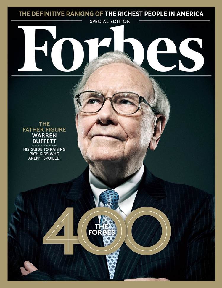 forbes forsiden med warren buffett som en af ​​de rigeste mennesker i amerikansk udgave