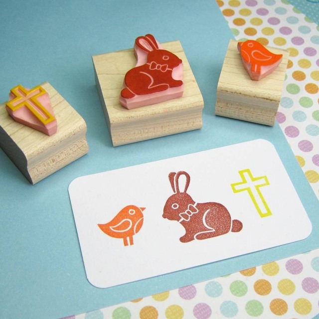 Påske dekorative stykker Lav dine egne frimærkeidéer til børns legetøj