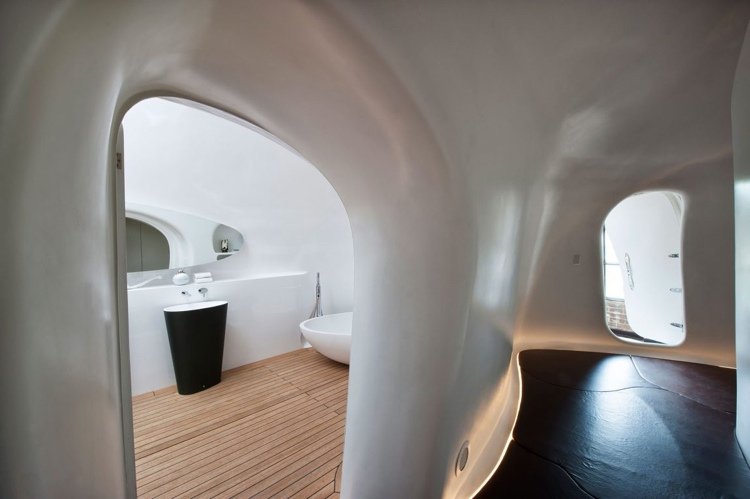 soveværelse-design-hvidt-organisk-former-kokonbad