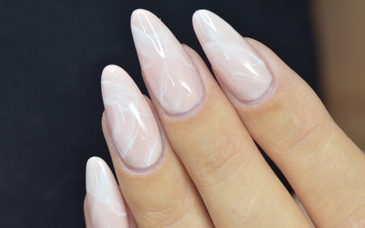 Rose kvarts negle stiletto gel negle