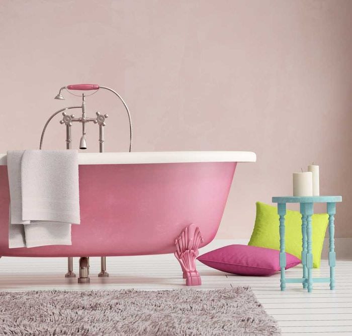 възможност за използване на розово в светъл дизайн на стаята