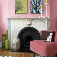 η ιδέα της χρήσης ροζ σε μια ασυνήθιστη εικόνα σχεδιασμού δωματίου