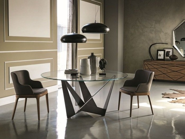 Rundt-spisebord-glas-eksklusivt-design-SKORPIO-andrea-lucatello-Cattelan-Italia