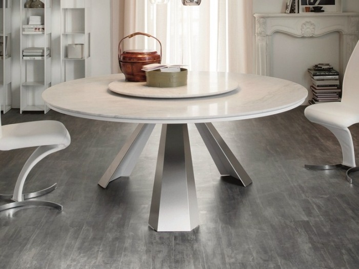 Runde-spisebord-hvide-marmor-look-metalben-Lazy-Susan-Giorgio-Cattelan