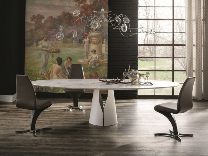 Giano-rundt-spisebord-bord-marmor-hvidt-design-Maurizio-Manzoni-Roberto-Tapinassi