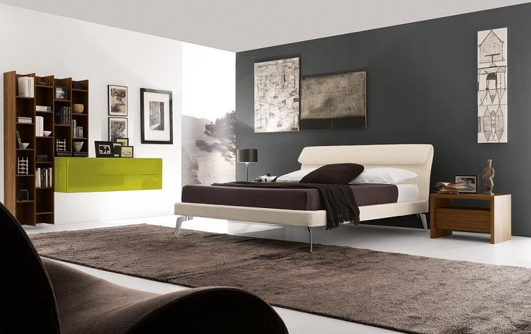 Soveværelse ideer 2015 møbler antracit væg tæppe