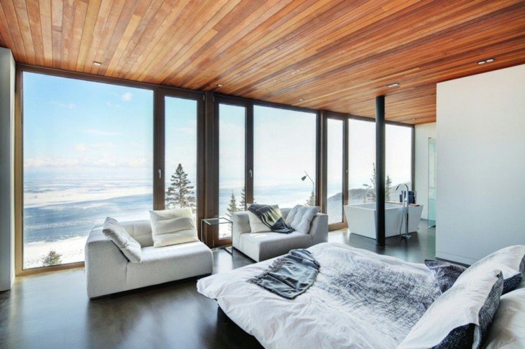soveværelse outlook træ loft lænestol moderne