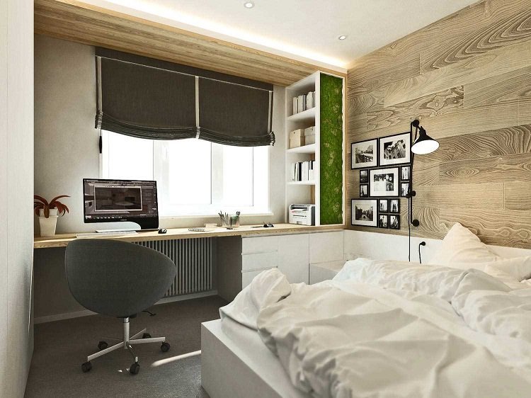 Moderne møbleringstips soveværelse ideer med skrivebord