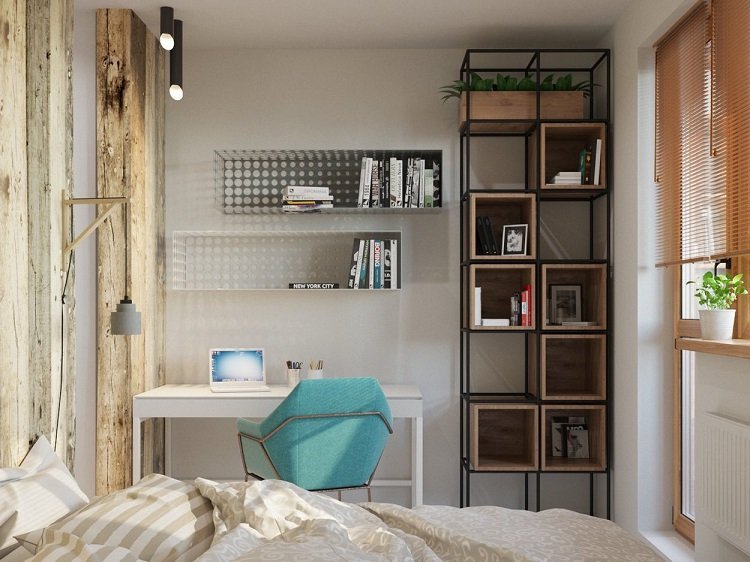 Opsætning af hjemmekontorstip lille soveværelse med skrivebordsideer moderne