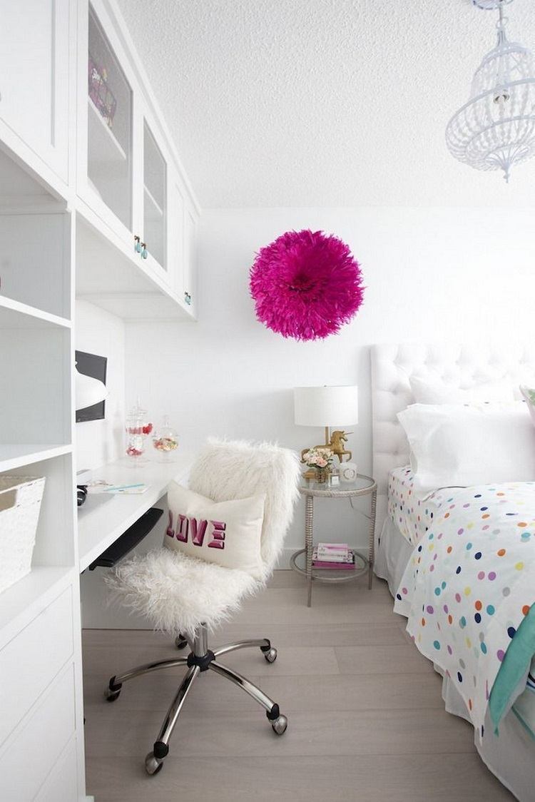 Soveværelse med skrivebordsmøbler idéer børneværelse moderne