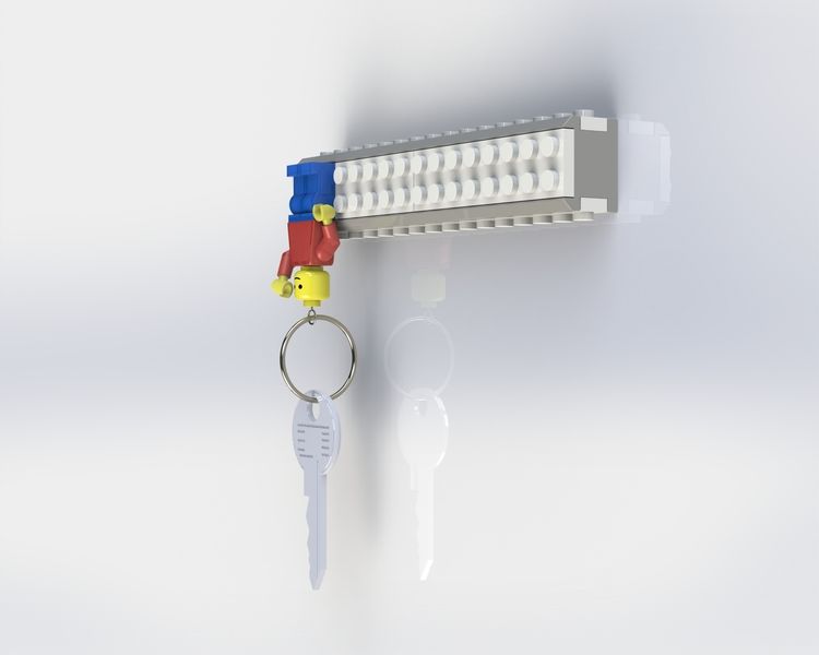 DIY nøglebræt lav dig selv nøgleholder nøglering lego byggesten